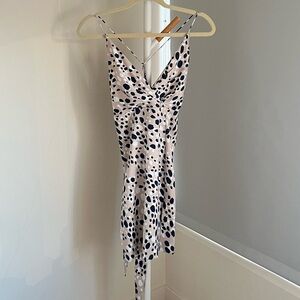 Stylestalker White and Black Spotted Dress